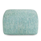 Pouf ottoman carré en coton tressé, individuel — Bleu jean / Gris / Bordeaux / Sarcelle / Mélange d'aqua