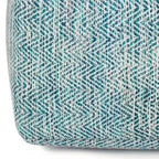 Pouf ottoman carré en coton tressé, individuel — Bleu jean / Gris / Bordeaux / Sarcelle / Mélange d'aqua