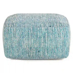 Pouf ottoman carré en coton tressé, individuel — Bleu jean / Gris / Bordeaux / Sarcelle / Mélange d'aqua