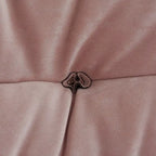 Causeuse minimaliste en velours beige/rose/gris, garnie de plumes et de mousse, 2 places