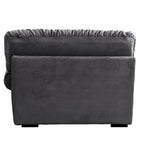 Causeuse minimaliste en velours beige/rose/gris, garnie de plumes et de mousse, 2 places