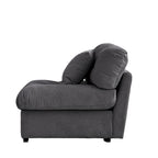 Causeuse minimaliste en velours beige/rose/gris, garnie de plumes et de mousse, 2 places
