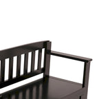 Banc de rangement contemporain en bois massif pour entrée avec couvercle à charnière, 2 places — Plusieurs couleurs