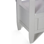 Banc de rangement contemporain en bois massif pour entrée avec couvercle à charnière, 2 places — Plusieurs couleurs