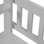 Banc de rangement contemporain en bois massif pour entrée avec couvercle à charnière, 2 places — Plusieurs couleurs