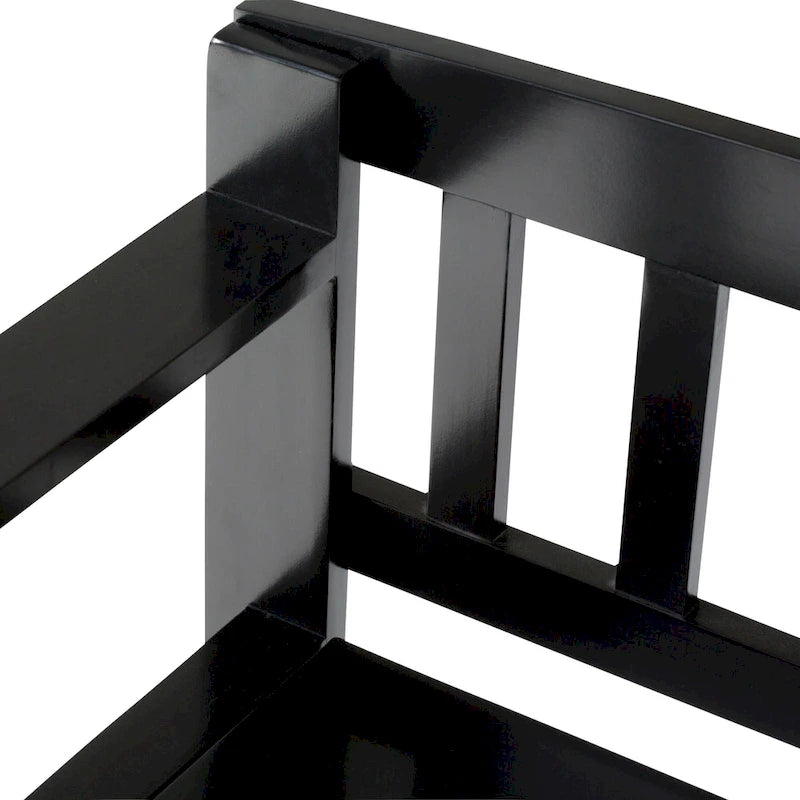 Banc de rangement contemporain en bois massif pour entrée avec couvercle à charnière, 2 places — Plusieurs couleurs