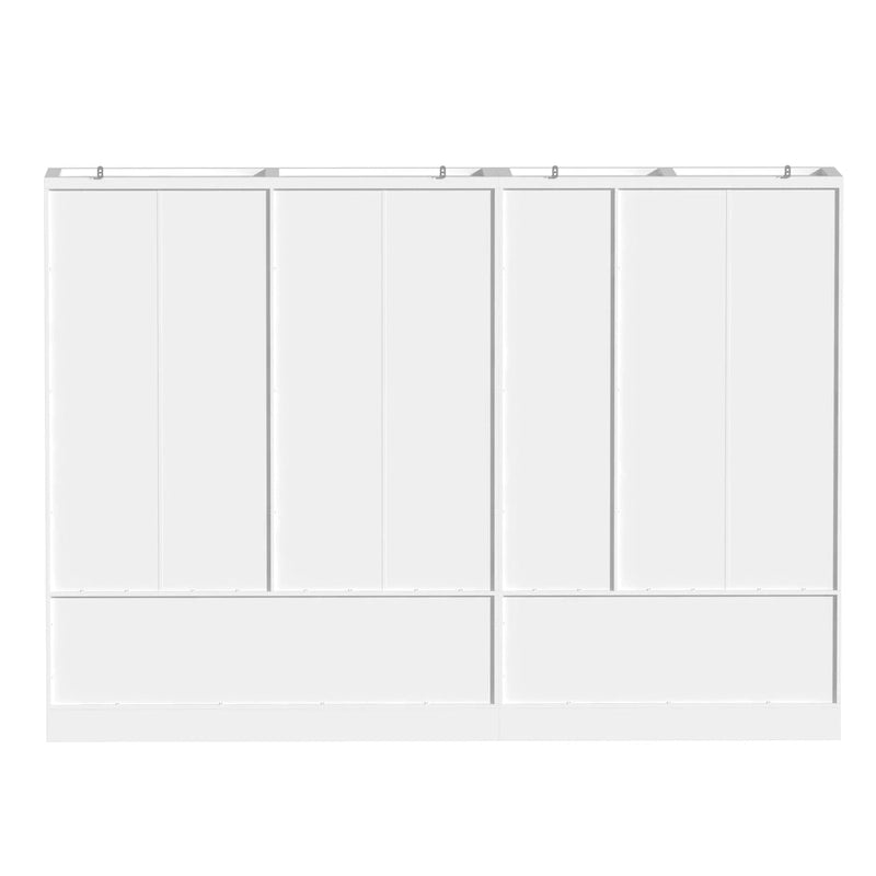 Armoire de chambre avec miroir, blanc, style moderne, simple