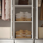 Armoire de chambre avec miroir, blanc, style moderne, simple