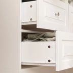 Armoire de chambre avec miroir, blanc, style moderne, simple