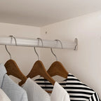Armoire de chambre avec miroir, blanc, style moderne, simple