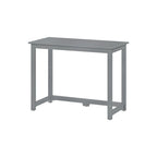 Bureau moderne, gris / bleu / blanc / naturel / argile, pieds en bois massif, simple