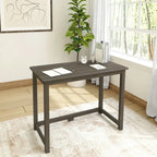 Bureau moderne, gris / bleu / blanc / naturel / argile, pieds en bois massif, simple