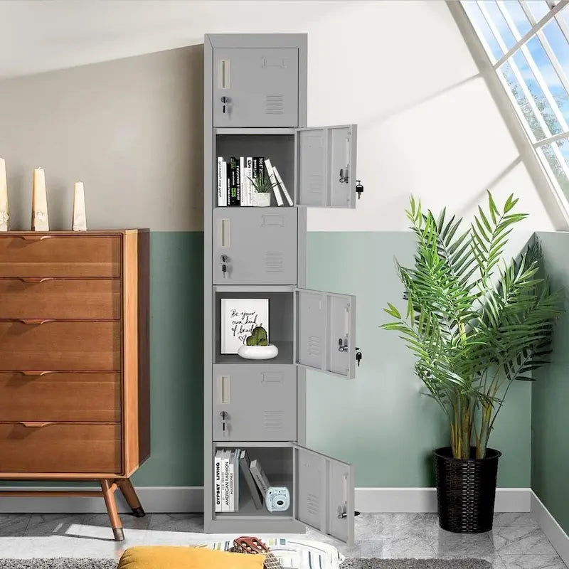 Cabinet de rangement d'appoint contemporain avec 3 tiroirs, chêne/blanc, avec cadre en acier, entièrement assemblé