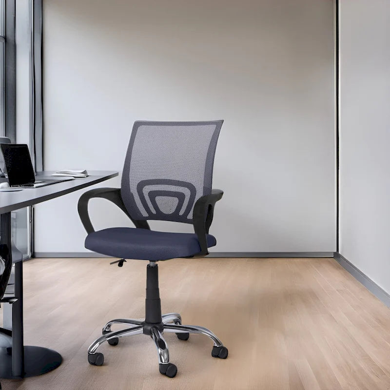 Chaise de bureau ergonomique en maille, Noir / Blanc / Gris / Bleu / Marron, Réglable, Individuel