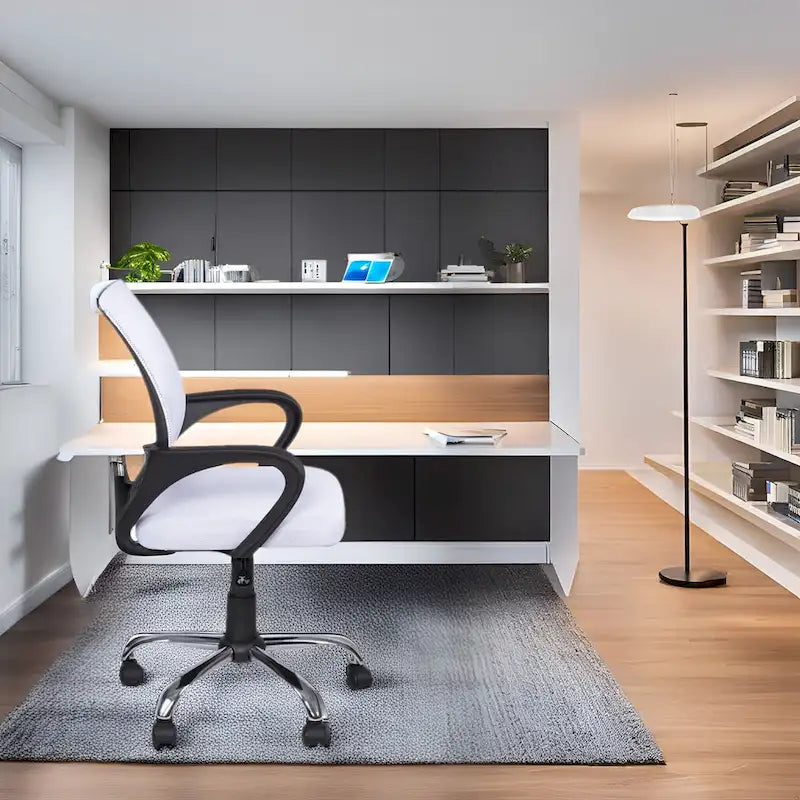 Chaise de bureau ergonomique en maille, Noir / Blanc / Gris / Bleu / Marron, Réglable, Individuel