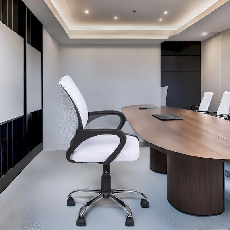 Chaise de bureau ergonomique en maille, Noir / Blanc / Gris / Bleu / Marron, Réglable, Individuel