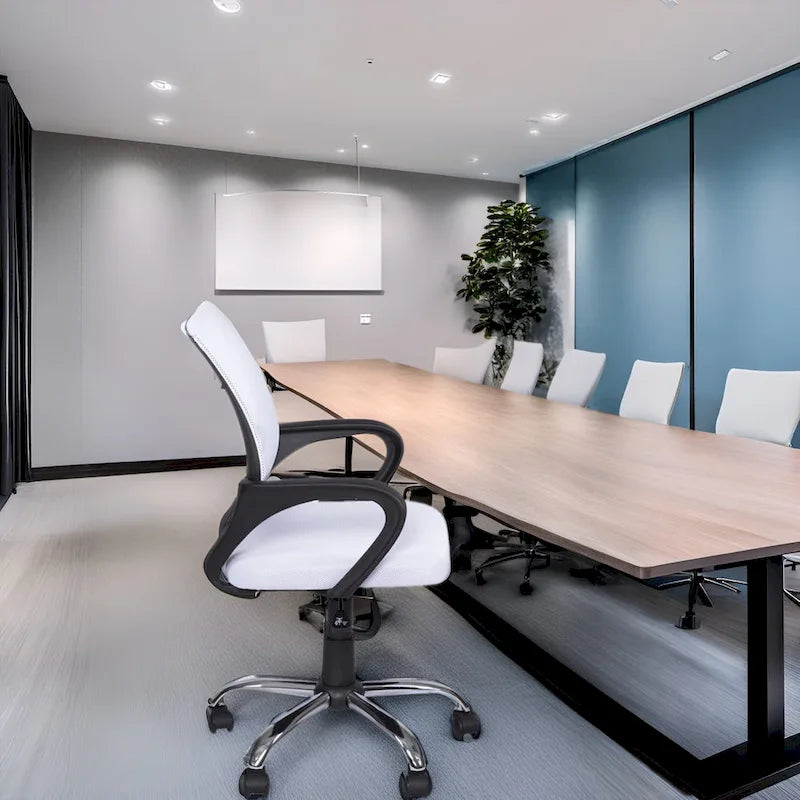 Chaise de bureau ergonomique en maille, Noir / Blanc / Gris / Bleu / Marron, Réglable, Individuel