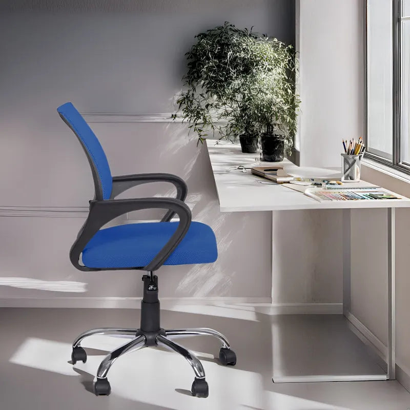 Chaise de bureau ergonomique en maille, Noir / Blanc / Gris / Bleu / Marron, Réglable, Individuel
