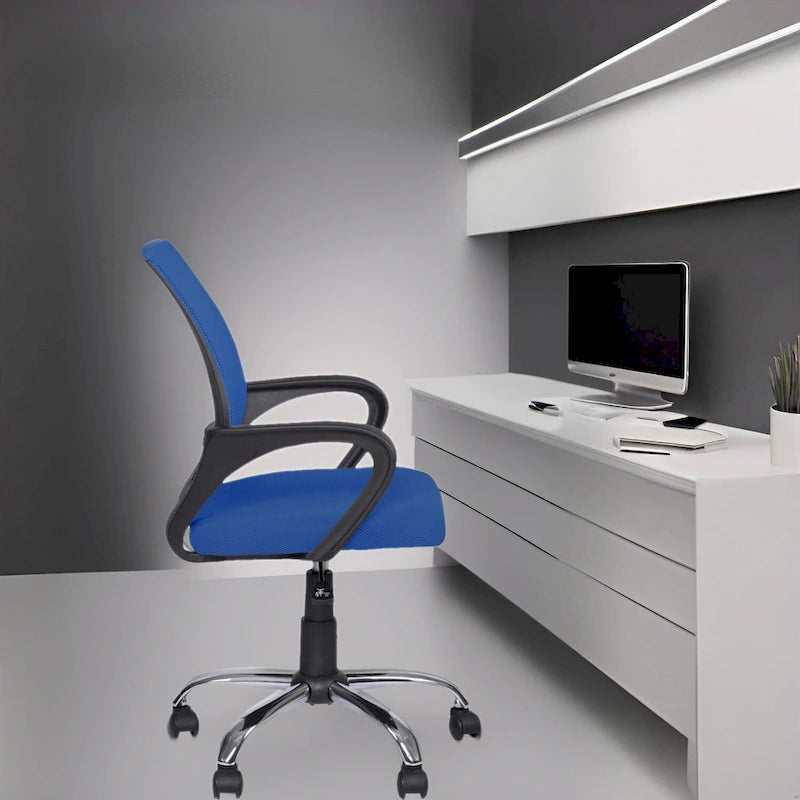 Chaise de bureau ergonomique en maille, Noir / Blanc / Gris / Bleu / Marron, Réglable, Individuel