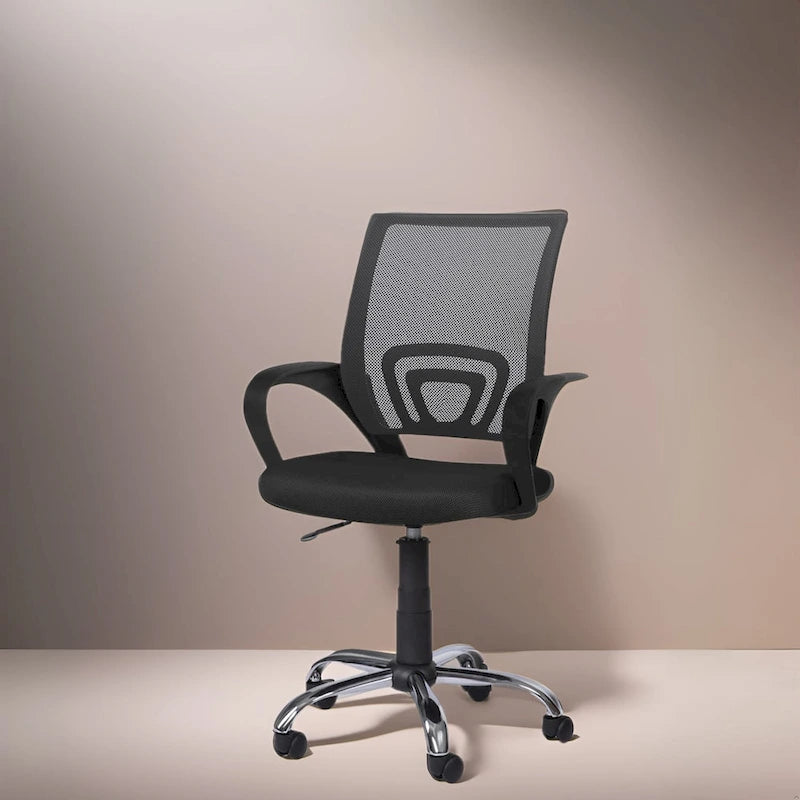 Chaise de bureau ergonomique en maille, Noir / Blanc / Gris / Bleu / Marron, Réglable, Individuel