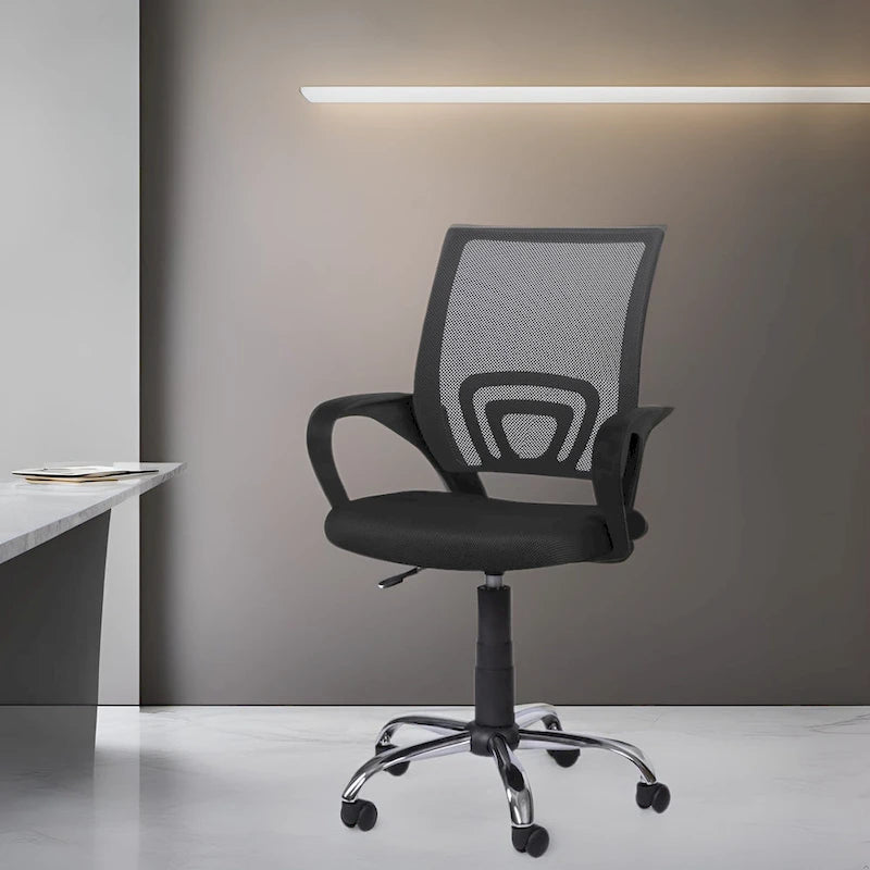 Chaise de bureau ergonomique en maille, Noir / Blanc / Gris / Bleu / Marron, Réglable, Individuel