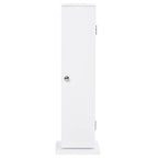 Meuble de rangement vertical de salle de bain blanc mat avec 3 étagères et ouverture supérieure pour mouchoirs