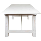 Table de salle à manger pliante Farmhouse, Rustique antique / Blanc / Acajou / Naturel, 8 places