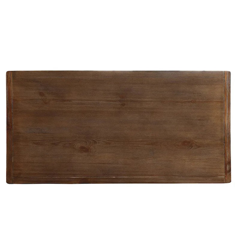 Table de salle à manger rustique hauteur comptoir, Chêne rustique, Bois massif, 4 à 6 places