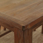 Table de salle à manger rustique hauteur comptoir, Chêne rustique, Bois massif, 4 à 6 places