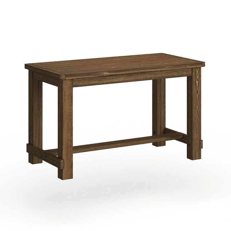 Table de salle à manger rustique hauteur comptoir, Chêne rustique, Bois massif, 4 à 6 places