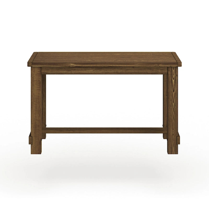Table de salle à manger rustique hauteur comptoir, Chêne rustique, Bois massif, 4 à 6 places
