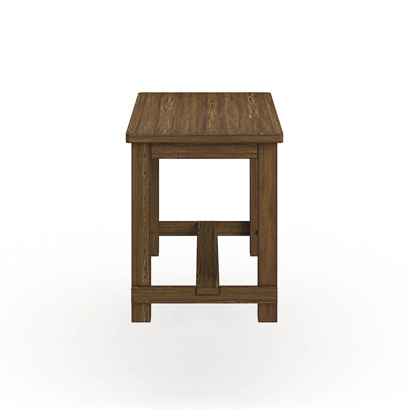Table de salle à manger rustique hauteur comptoir, Chêne rustique, Bois massif, 4 à 6 places