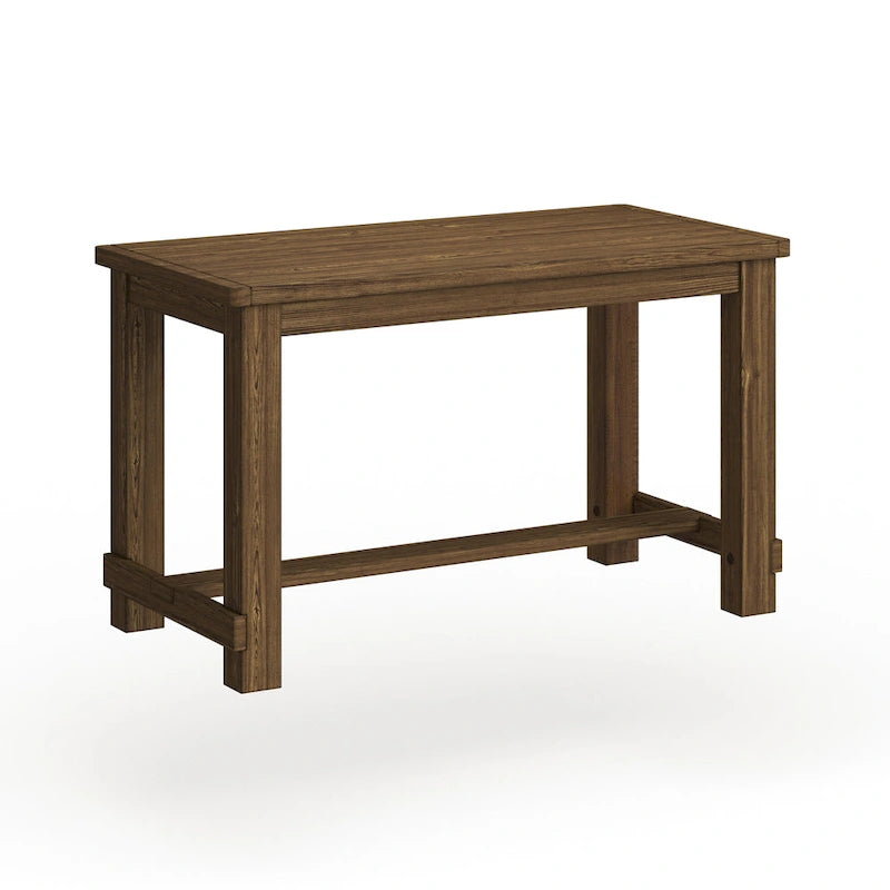 Table de salle à manger rustique hauteur comptoir, Chêne rustique, Bois massif, 4 à 6 places