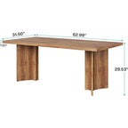 Table à manger rectangulaire 160 cm, Marron / Gris / Marron foncé / Chêne clair / Marron vieilli, Pour 4-6