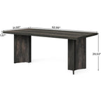 Table à manger rectangulaire 160 cm, Marron / Gris / Marron foncé / Chêne clair / Marron vieilli, Pour 4-6
