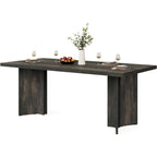 Table à manger rectangulaire 160 cm, Marron / Gris / Marron foncé / Chêne clair / Marron vieilli, Pour 4-6