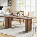 Table à manger rectangulaire 160 cm, Marron / Gris / Marron foncé / Chêne clair / Marron vieilli, Pour 4-6