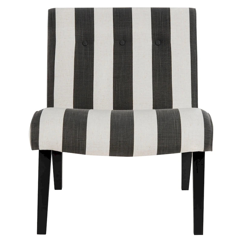 Fauteuil d'appoint rembourré Forest Green / Noir et Blanc / Pois de Senteur de style Mid-Century avec pieds en bois de bouleau, simple