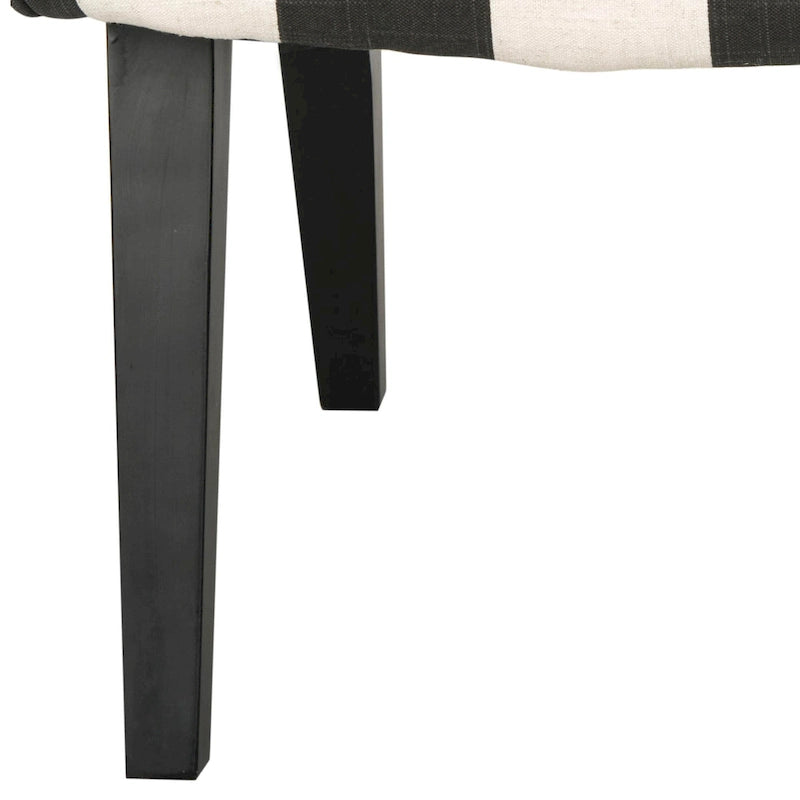 Fauteuil d'appoint rembourré Forest Green / Noir et Blanc / Pois de Senteur de style Mid-Century avec pieds en bois de bouleau, simple