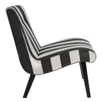 Fauteuil d'appoint rembourré Forest Green / Noir et Blanc / Pois de Senteur de style Mid-Century avec pieds en bois de bouleau, simple