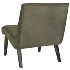 Fauteuil d'appoint rembourré Forest Green / Noir et Blanc / Pois de Senteur de style Mid-Century avec pieds en bois de bouleau, simple