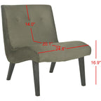 Fauteuil d'appoint rembourré Forest Green / Noir et Blanc / Pois de Senteur de style Mid-Century avec pieds en bois de bouleau, simple