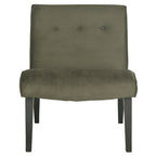 Fauteuil d'appoint rembourré Forest Green / Noir et Blanc / Pois de Senteur de style Mid-Century avec pieds en bois de bouleau, simple