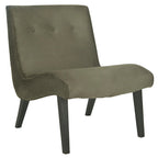 Fauteuil d'appoint rembourré Forest Green / Noir et Blanc / Pois de Senteur de style Mid-Century avec pieds en bois de bouleau, simple