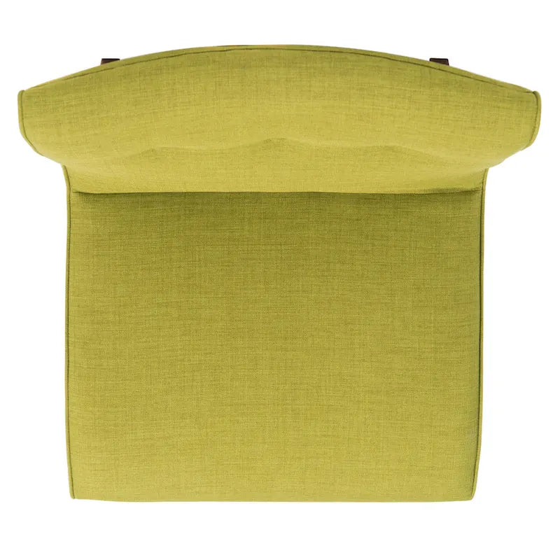 Fauteuil d'appoint rembourré Forest Green / Noir et Blanc / Pois de Senteur de style Mid-Century avec pieds en bois de bouleau, simple