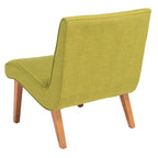 Fauteuil d'appoint rembourré Forest Green / Noir et Blanc / Pois de Senteur de style Mid-Century avec pieds en bois de bouleau, simple