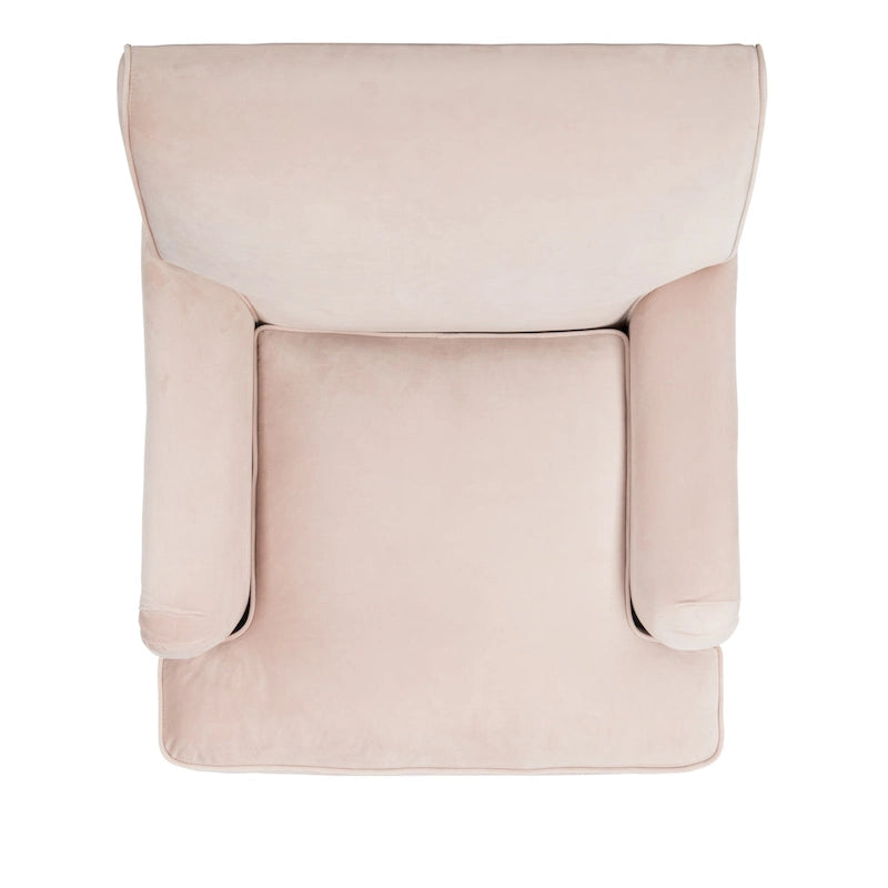 Fauteuil club en lin de transition avec garniture cloutée et pieds à roulettes, simple — Émeraude / Marron / Or / Noir et blanc / Rose poudré / Marine