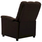 Fauteuil inclinable massant en tissu, marron foncé, 6 points de vibration, individuel
