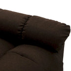 Fauteuil inclinable massant en tissu, marron foncé, 6 points de vibration, individuel