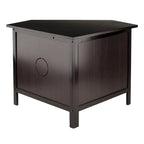 Meuble TV Espresso Corner avec étagère ouverte et porte abattante, pour TV jusqu'à 27"
